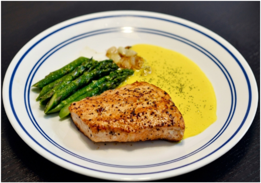 임신준비 중 먹기 좋은 연어스테이크 사진